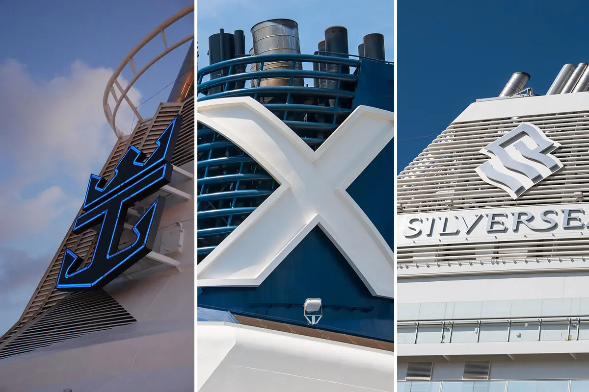 Three cruise line logos