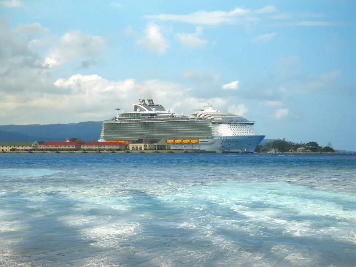 Ship docked in Falmouth