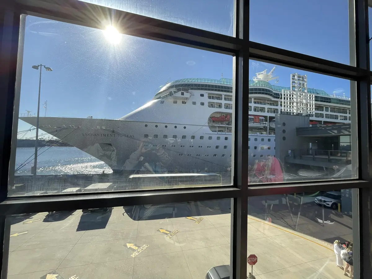 Waiting to board Enchantment of the Seas