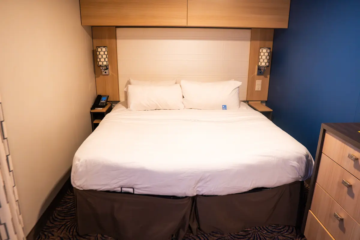 bed in interior cabin on Anthem of the Seas