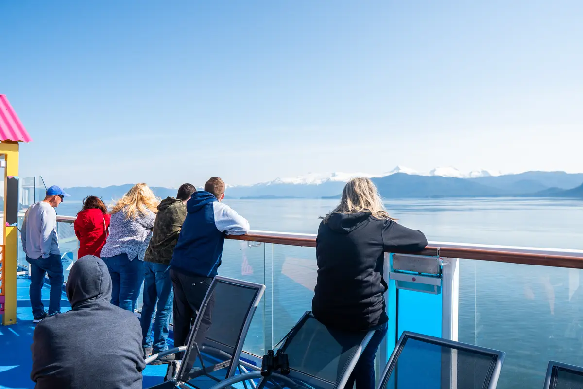 watching the scenery in Alaska