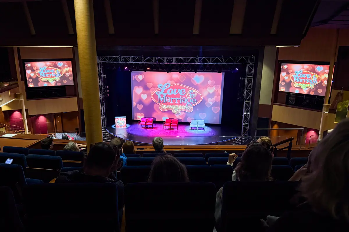 stage set up for Love and Marriage Game Show