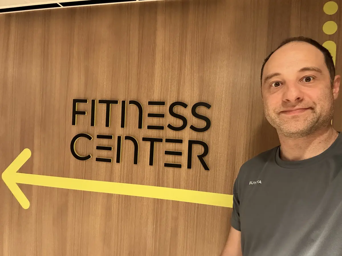 Matt in the fitness center