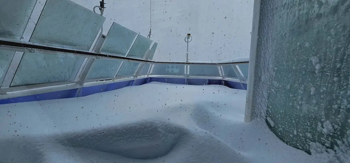 Odyssey of the Seas in the snow Odyssey of the Seas in the snow