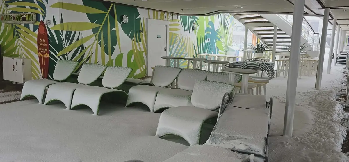 Odyssey of the Seas in the snow Odyssey of the Seas in the snow