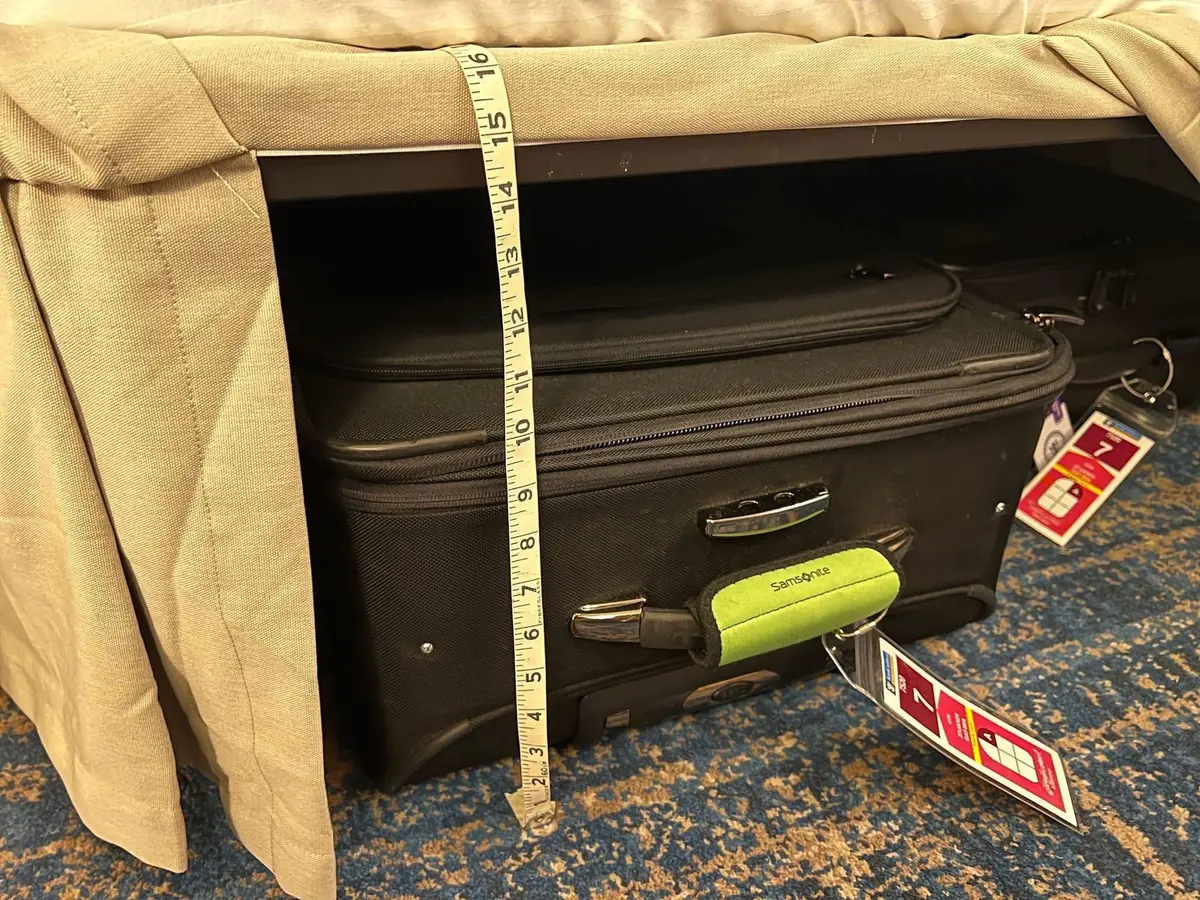 Luggage under the bed