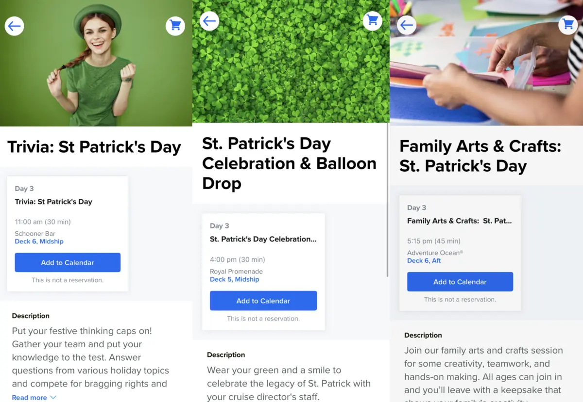 St. Patrick's Day on Star of the Seas, Activities St. Patrick's Day on Star of the Seas, Activities