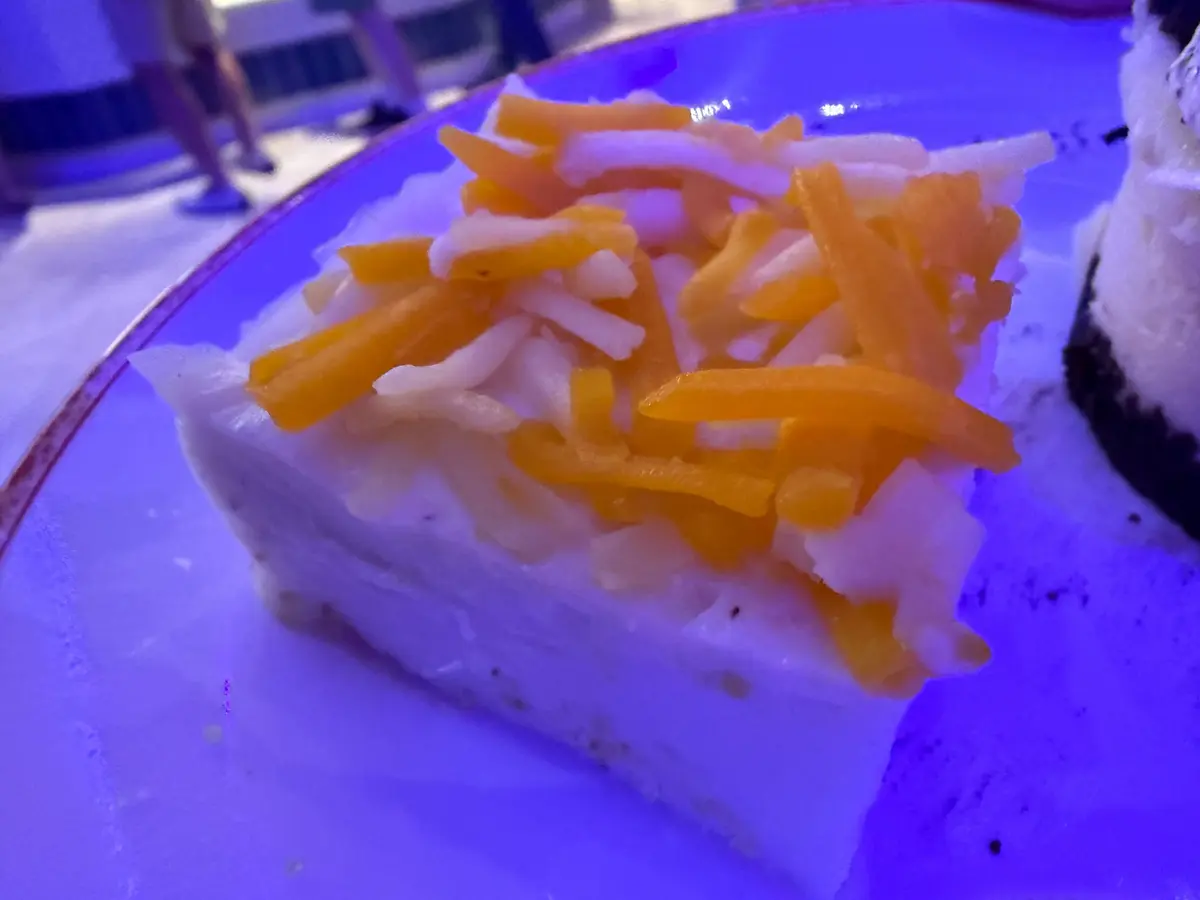 Coconut cheese custard