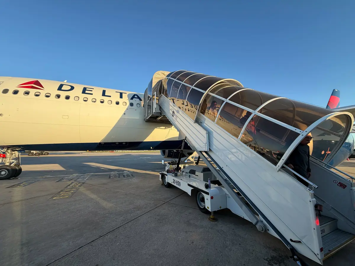 Stairs from airplane