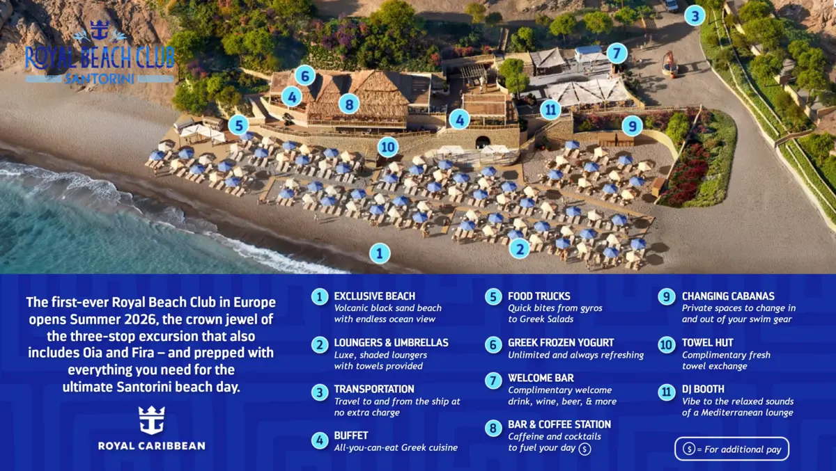 Map of the beach club
