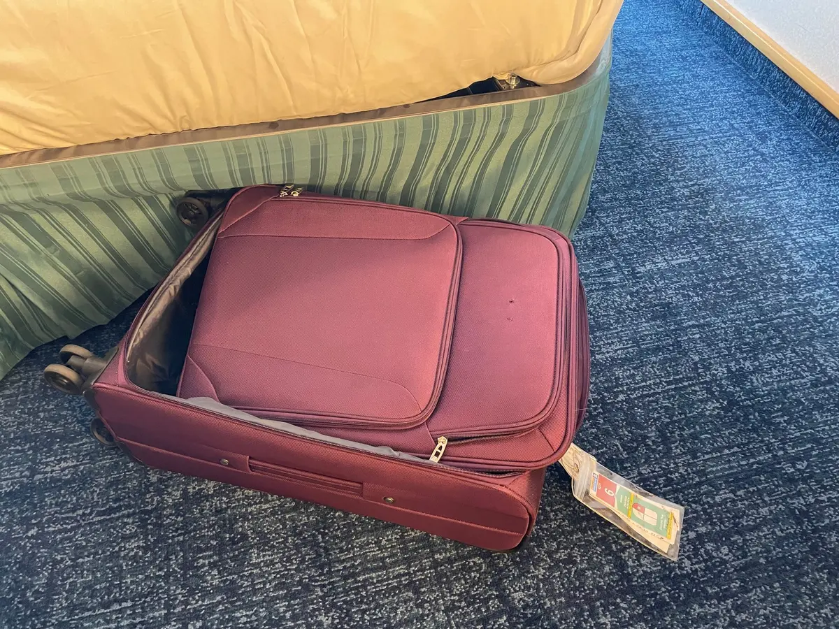 Luggage under the bed