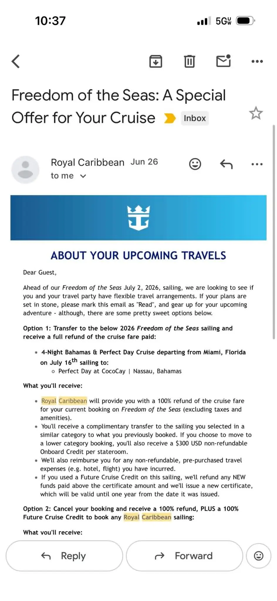 Freedom Overbooked Email Freedom Overbooked Email