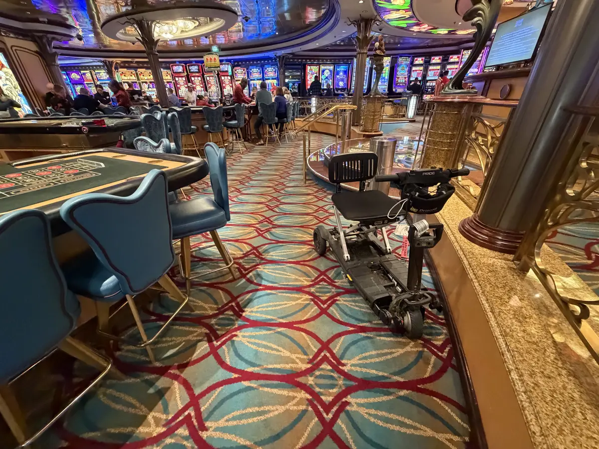 Wheelchair in casino