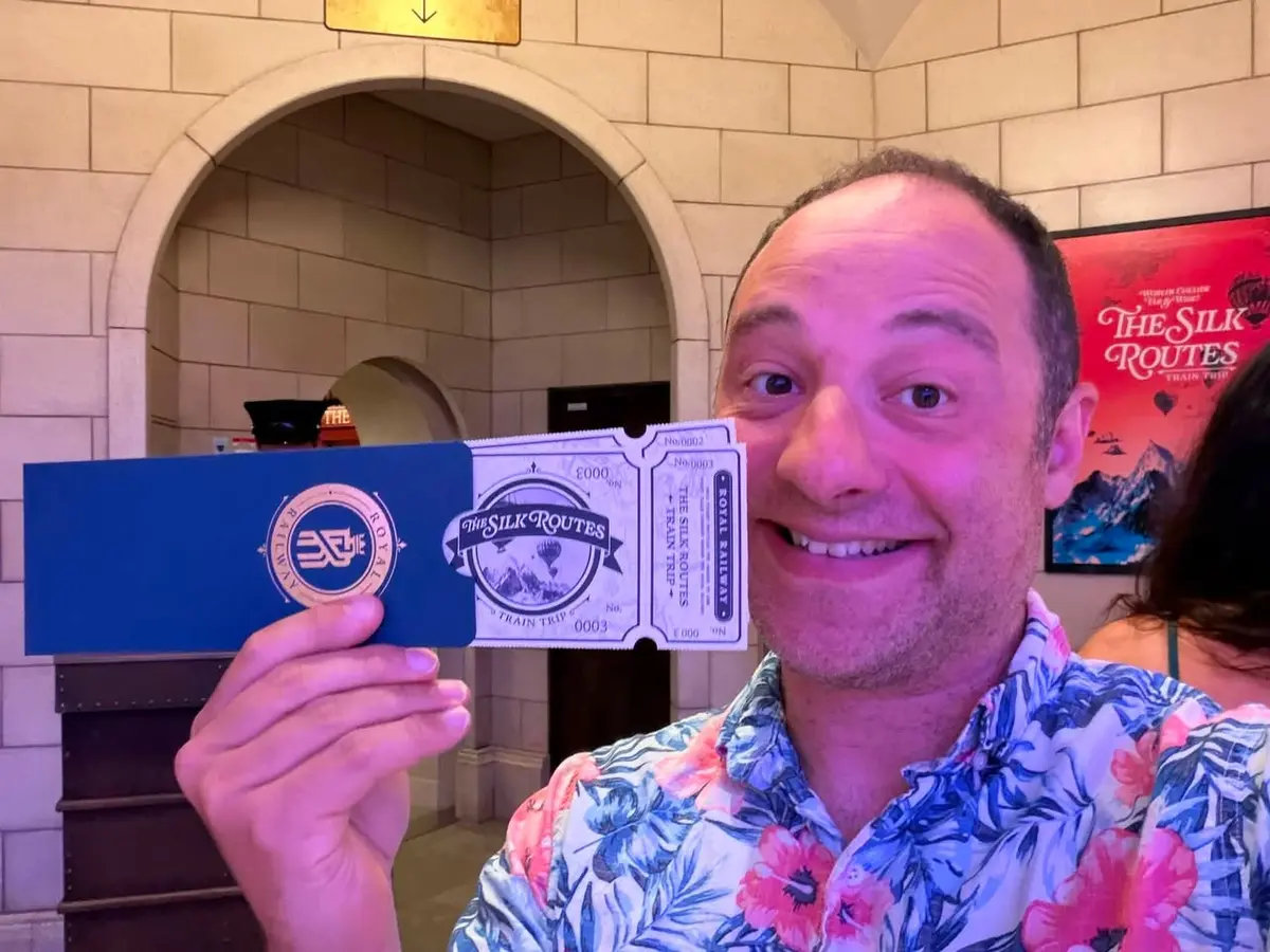 Matt with Royal Railway ticket
