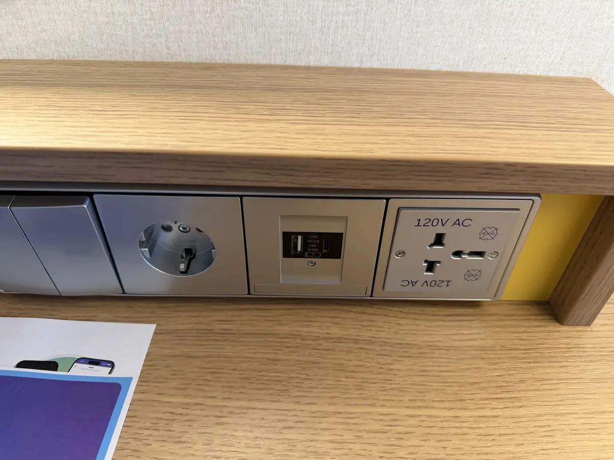 Outlets on the vanity