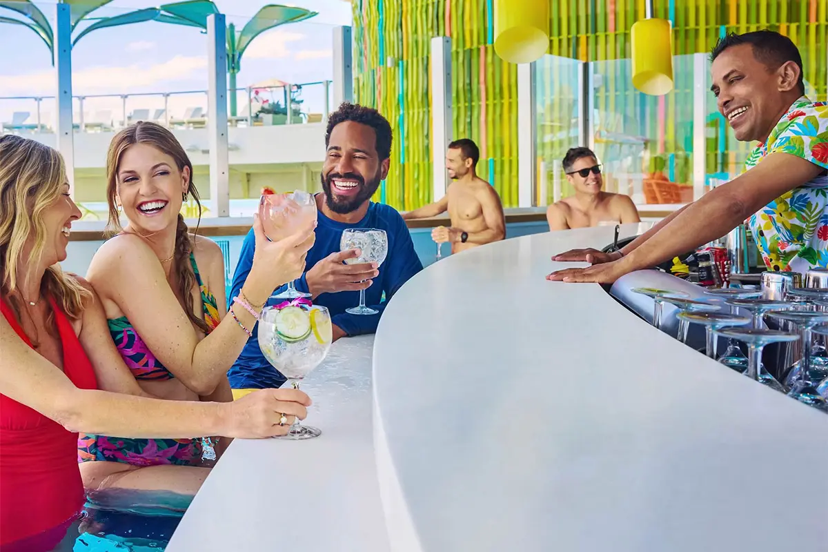 Friends at Swim and Tonic Bar