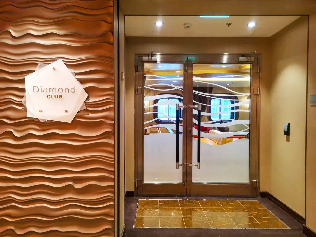 Diamond Lounge entrance on Odyssey
