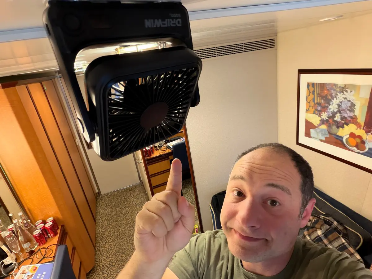 Matt with a ceiling fan