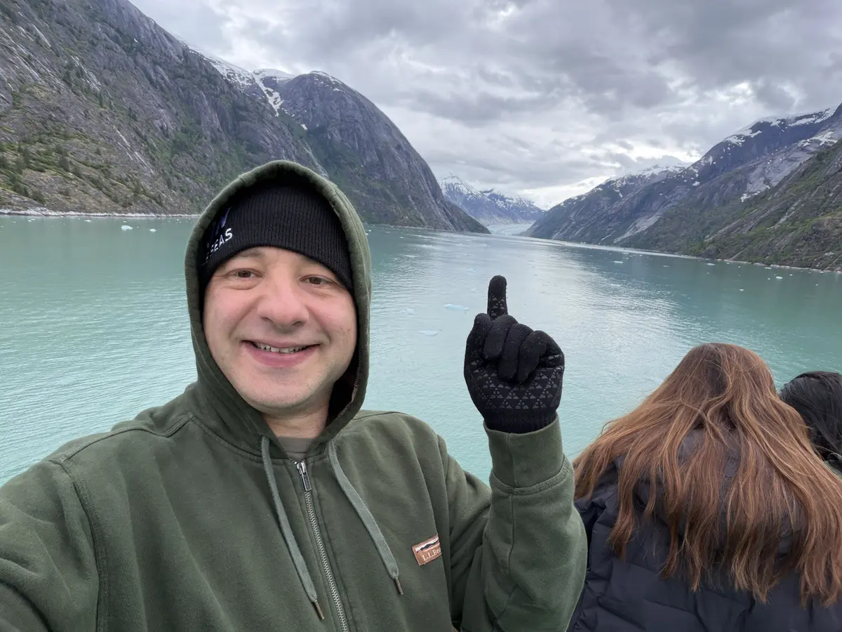 Matt at Dawes Glacier