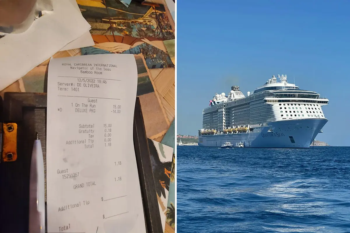 Receipt, left. Ship, right