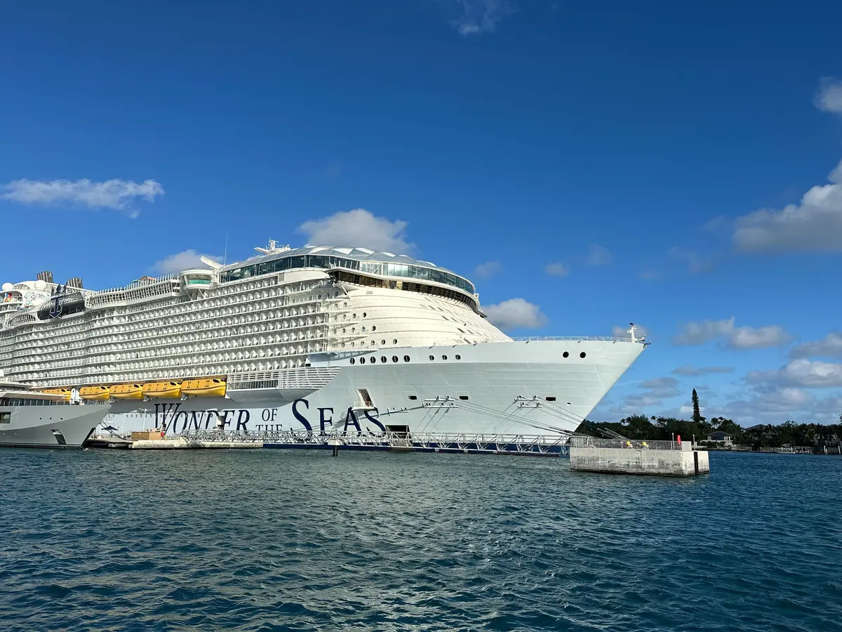 Wonder of the Seas docked in Nassau